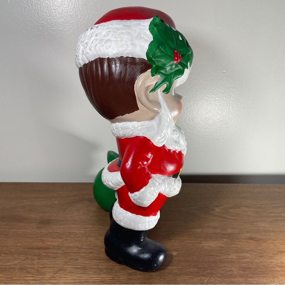 Vintage 70's Atlantic Mold Ceramic Santa Boy Big Eyes Santa Elf 11" - Picture 9 of 15